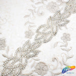 2 1/4” Beaded Rhinestone Trim (sold by yard piece), BRT-020