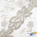 2 1/4” Beaded Rhinestone Trim (sold by yard piece), BRT-020