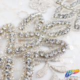 2 1/4” Beaded Rhinestone Trim (sold by yard piece), BRT-020