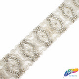 2 1/4" Beaded Crystal Rhinestone Trim (sold by yard piece), BRT-044