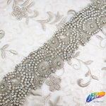2 1/4” Beaded Rhinestone Trim (sold by yard piece), BRT-030