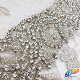 2 1/4” Beaded Rhinestone Trim (sold by yard piece), BRT-030