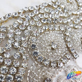2 1/4” Beaded Rhinestone Trim (sold by yard piece), BRT-030