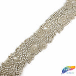 2 1/4” Beaded Rhinestone Trim (sold by yard piece), BRT-030