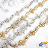 1/2” Beaded Rhinestone Trim (sold by yard piece), BRT-002