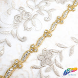 1/2” Beaded Rhinestone Trim (sold by yard piece), BRT-002