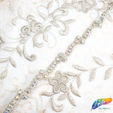 1/2” Beaded Rhinestone Trim (sold by yard piece), BRT-002