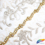 1/2” Beaded Rhinestone Trim (sold by yard piece), BRT-002