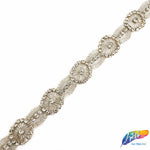 1 1/4" Beaded Crystal Rhinestone Trim (sold by yard piece), BRT-042