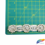 1 1/4" Beaded Crystal Rhinestone Trim (sold by yard piece), BRT-042