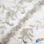 1” Swirl Beaded Rhinestone Trim (sold by yard piece), BRT-005