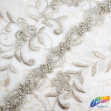 1” Swirl Beaded Rhinestone Trim (sold by yard piece), BRT-005