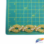 1” Swirl Beaded Rhinestone Trim (sold by yard piece), BRT-005