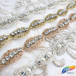 1/2” Marquise Beaded Rhinestone Trim (sold by yard piece), BRT-001
