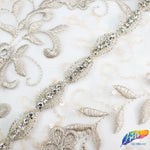 1/2” Marquise Beaded Rhinestone Trim (sold by yard piece), BRT-001