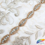 1/2” Marquise Beaded Rhinestone Trim (sold by yard piece), BRT-001