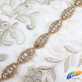 1/2” Marquise Beaded Rhinestone Trim (sold by yard piece), BRT-001