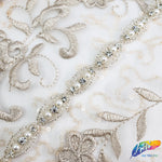 1/2” Marquise Beaded Rhinestone Trim (sold by yard piece), BRT-001