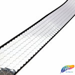 1 1/2" Silver Elastic Trim with Round Metallic Sequins, EST-003