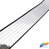 1 1/2" Silver Elastic Trim with Round Metallic Sequins, EST-003