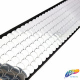 1 1/2" Silver Elastic Trim with Round Metallic Sequins, EST-003