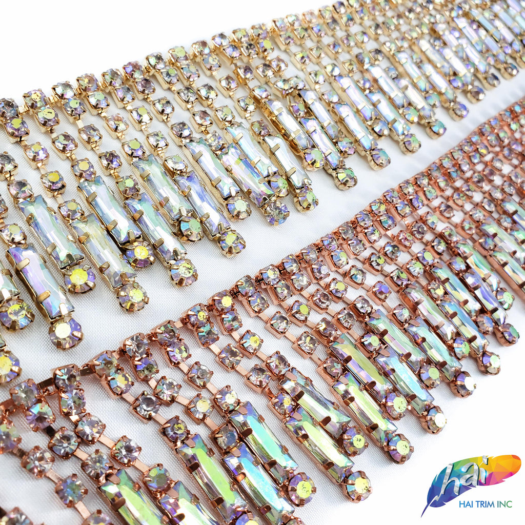 Multicolor Rhimestone Fringe 2