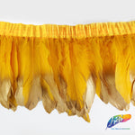 6-8" Goose Fringe with Metallic Tips (1 Yard)