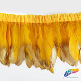 6-8" Goose Fringe with Metallic Tips (1 Yard)
