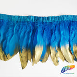 6-8" Goose Fringe with Metallic Tips (1 Yard)