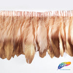 6-8" Goose Fringe with Metallic Tips (1 Yard)
