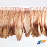 6-8" Goose Fringe with Metallic Tips (1 Yard)