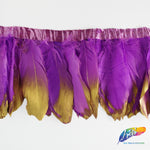 6-8" Goose Fringe with Metallic Tips (1 Yard)