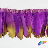 6-8" Goose Fringe with Metallic Tips (1 Yard)