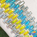 1” Ladder Style Rectangle Rhinestone Iron on Trim, IRT-120