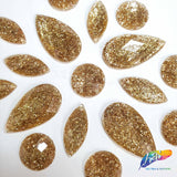 Nude Glitter Resin Stones, YF03