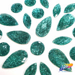Teal Glitter Resin Stones, YF22