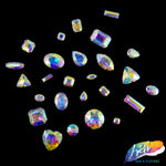 10x14mm Crystal AB Rectangle Sew-on Rhinestone w/ Metal Setting