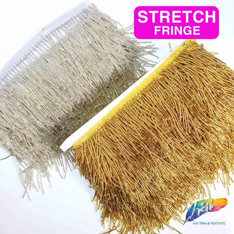 5 1/4" Stretch Variegated Beaded Fringe, FR-018S