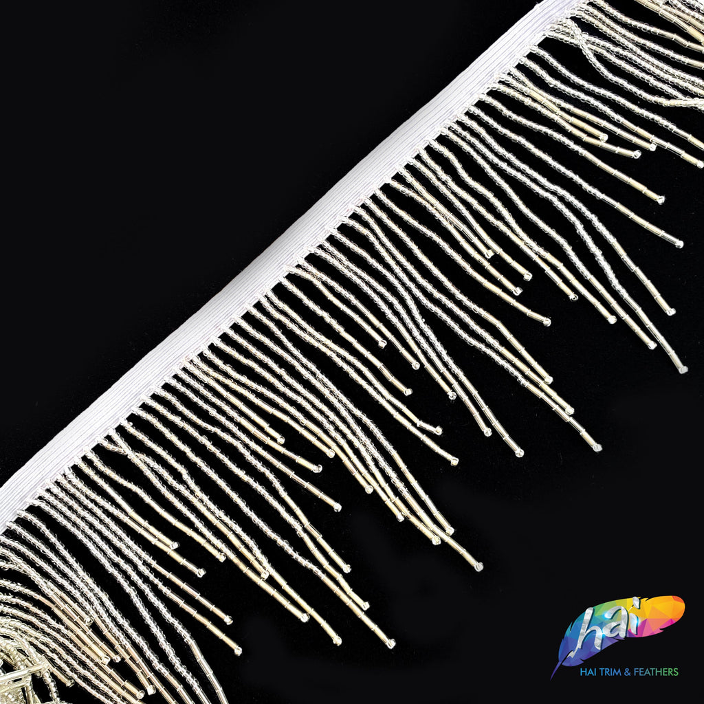 Gold Seed and Bugle 3 Beaded Fringe – General Bead