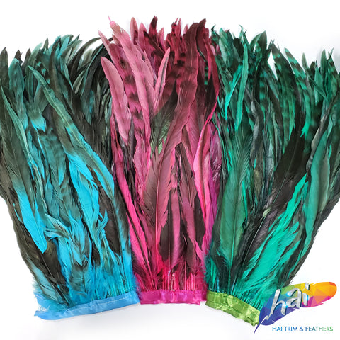 14-16" Natural Dyed Chinchilla Coque Fringe