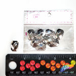 Metallic Silver Resin Stones