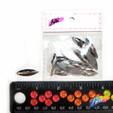 Metallic Silver Resin Stones