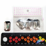 Metallic Silver Resin Stones
