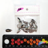 Metallic Silver Resin Stones