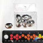 Metallic Silver Resin Stones