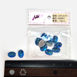 Royal Blue AB Meteorite Textured Resin Stones, #07