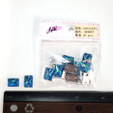 Royal Blue AB Meteorite Textured Resin Stones, #07