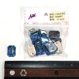 Royal Blue AB Meteorite Textured Resin Stones, #07