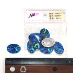 Royal Blue AB Meteorite Textured Resin Stones, #07