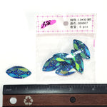 Royal Blue AB Meteorite Textured Resin Stones, #07